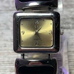 Cato Women's Silver/Black Quartz Watch with Stretch Bracelet Band- New Battery!